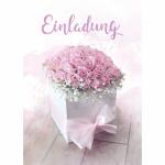Einladungskarten Blumen  5er mit Umschlag