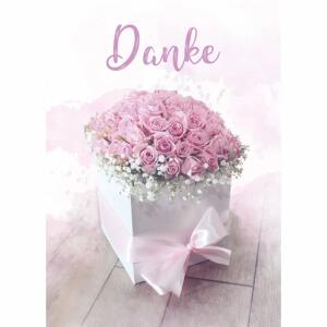Dankeskarten Blumen  5er mit Umschlag