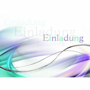 Einladungskarten Welle  5er mit Umschlag