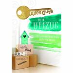 Klappkarte Umzug  Schlüssel und Kartons