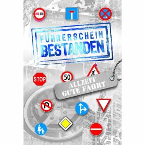 Klappkarte Führerschein  Verkehrsschilder