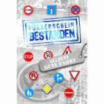 Klappkarte Führerschein  Verkehrsschilder