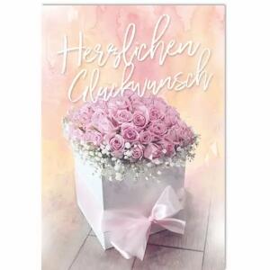 Glückwunschkarte  Rosenbox