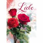 Glückwunschkarte Rosen  Alles Liebe