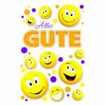 Glückwunschkarte Smiley  Alles Gute