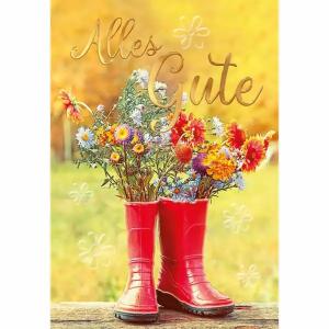 Glückwunschkarte  Gummistiefel