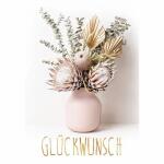 Glückwunschkarte  Blumenvase