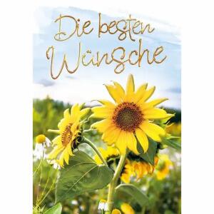 Glückwunschkarte  Sonnenblumen
