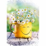 Klappkarte Tasse Blumen