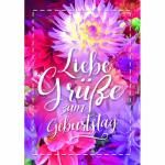 Geburtstagskarte Dahlien  rosa