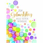 Geburtstagskarte bunte  Kreise