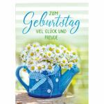 Geburtstagskarte  Gießkanne mit Blumen