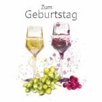 Geburtstagskarte  Weingläser