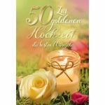 Glückwunschkarte  Goldhochzeit Kerzenglas