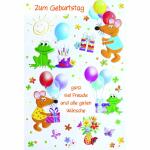 Geburtstagskarte Kinder  Tierchen