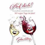 Geburtstagskarte Wein