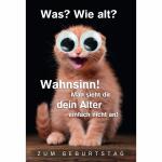 Geburtstagskarte Katze  mit Wackelaugen