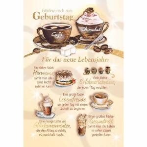 Geburtstagskarte Kaffee