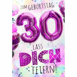Zahlenkarte  30. Geburtstag