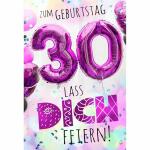 Zahlenkarte  30. Geburtstag