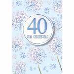 Zahlenkarte  40. Geburtstag