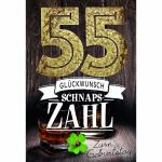Zahlenkarte  55. Geburtstag