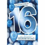 Zahlenkarte Kinder  16. Geburtstag