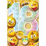 Zahlenkarte  18. Geburtstag