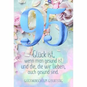 Zahlenkarte  95. Geburtstag