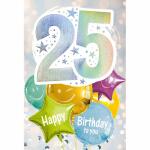 Zahlenkarte  25. Geburtstag