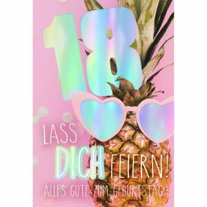 Zahlenkarte  18. Geburtstag