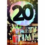 Zahlenkarte  20. Geburtstag