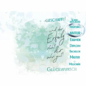 Glückwunschkarte Prüfung  Farbverlauf