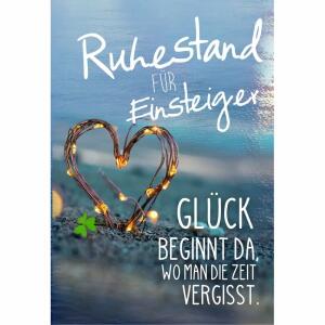 Klappkarte Ruhestand  Lichter Herz, Innendruck
