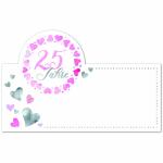 Tischkarten  Silberhochzeit 6er