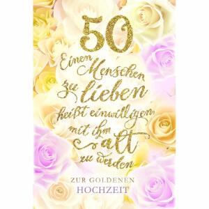 Glückwunschkarte  Goldhochzeit