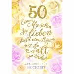 Glückwunschkarte  Goldhochzeit