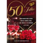 Glückwunschkarte  Goldhochzeit Wein