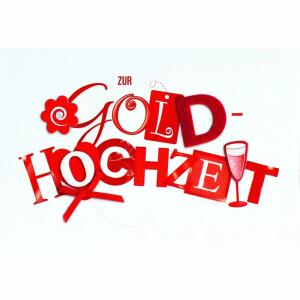 Glückwunschkarte  Goldhochzeit