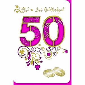 Glückwunschkarte  Goldhochzeit