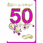 Glückwunschkarte  Goldhochzeit