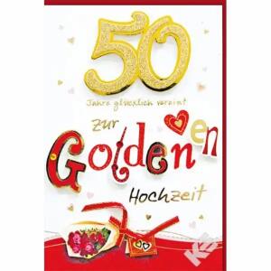 Glückwunschkarte  Goldhochzeit