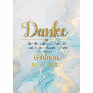 Danksagungskarten  Goldhochzeit 5er