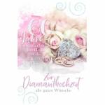Glückwunschkarte  Diamanthochzeit Herz