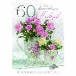 Glückwunschkarte  Diamanthochzeit Rosen
