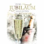 Glückwunschkarte Jubiläum  Sektglas