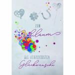 Glückwunschkarte Jubiläum  Konfetti