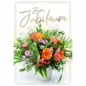 Glückwunschkarte Jubiläum  Blumenstrauß