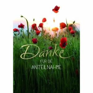 Dankeskarten Trauer  Moonblumen 5er