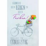 Geburtstagskarte Konfetti  Fahrrad